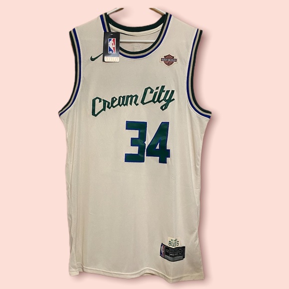Nike Other - NWT Cream City Milwaukee Bucks Jersey w/ Harley-Davidson & Nike Logos